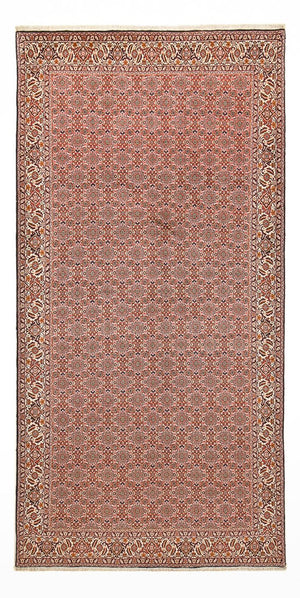 Alfombra de pasillo Alfombra persa - Bidjar - 398 x 202 cm - óxido