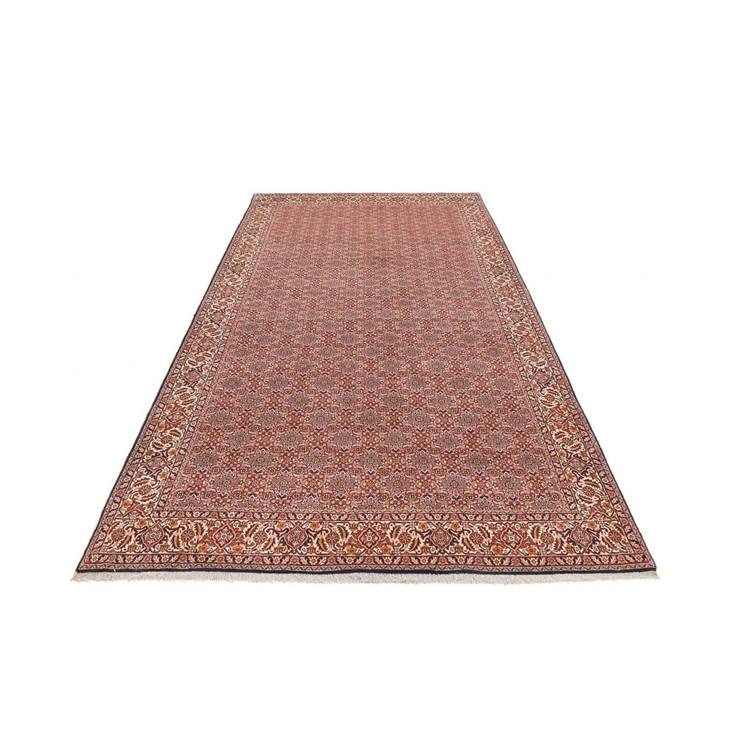 Alfombra de pasillo Alfombra persa - Bidjar - 398 x 202 cm - óxido