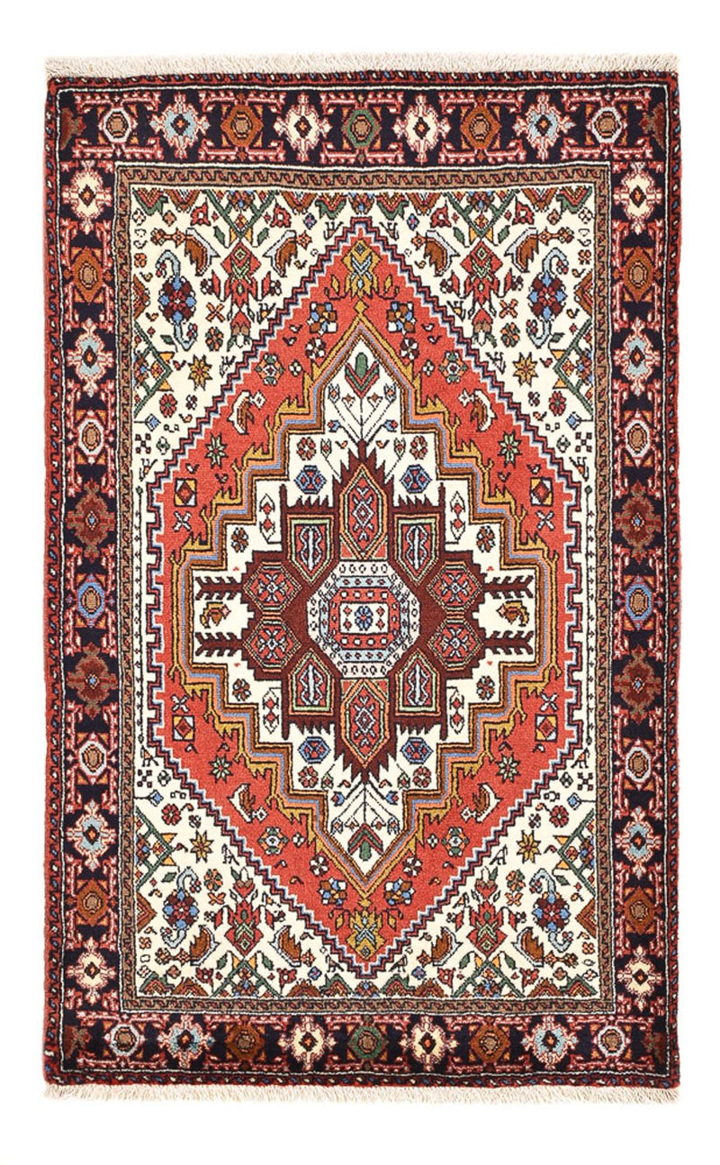 Alfombra persa - Nómada - 124 x 78 cm - rojo claro