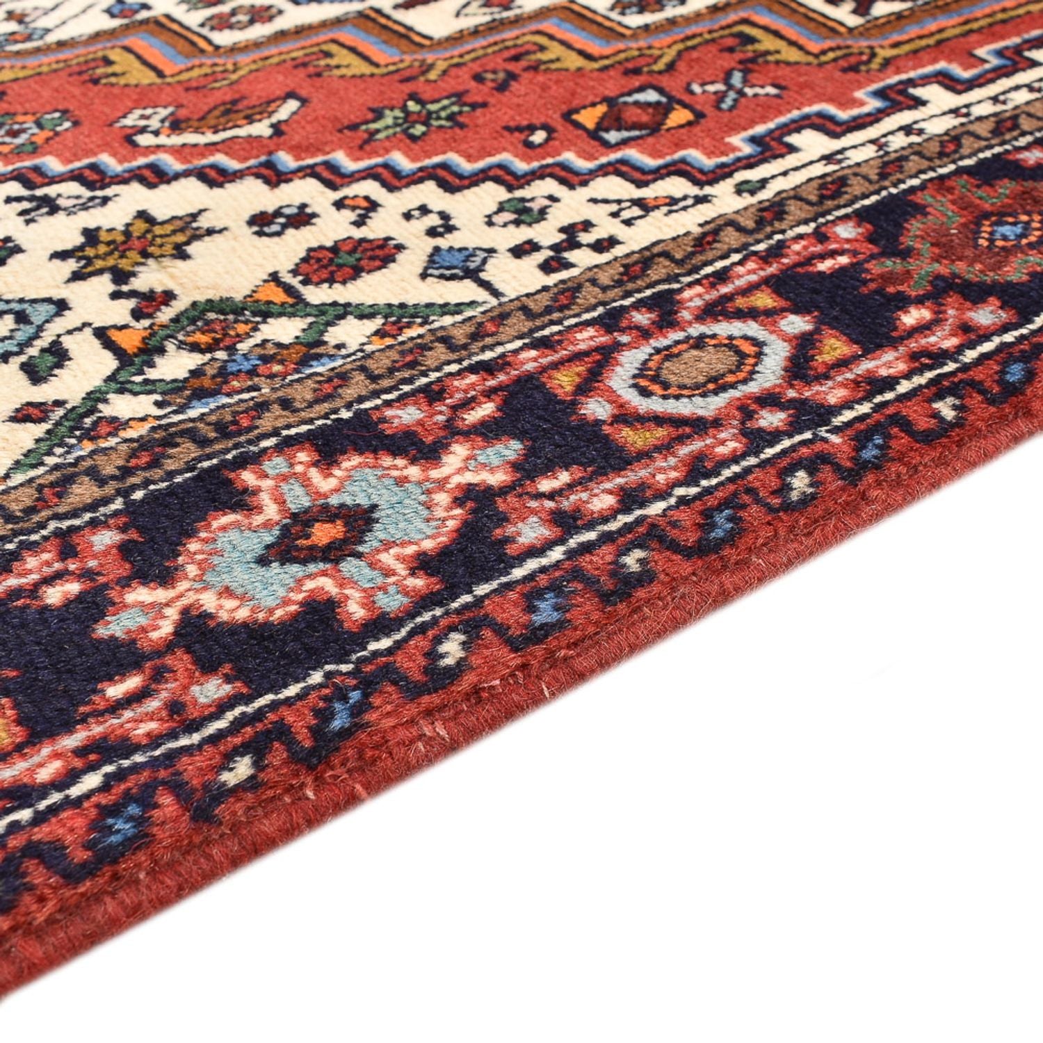 Alfombra persa - Nómada - 124 x 78 cm - rojo claro