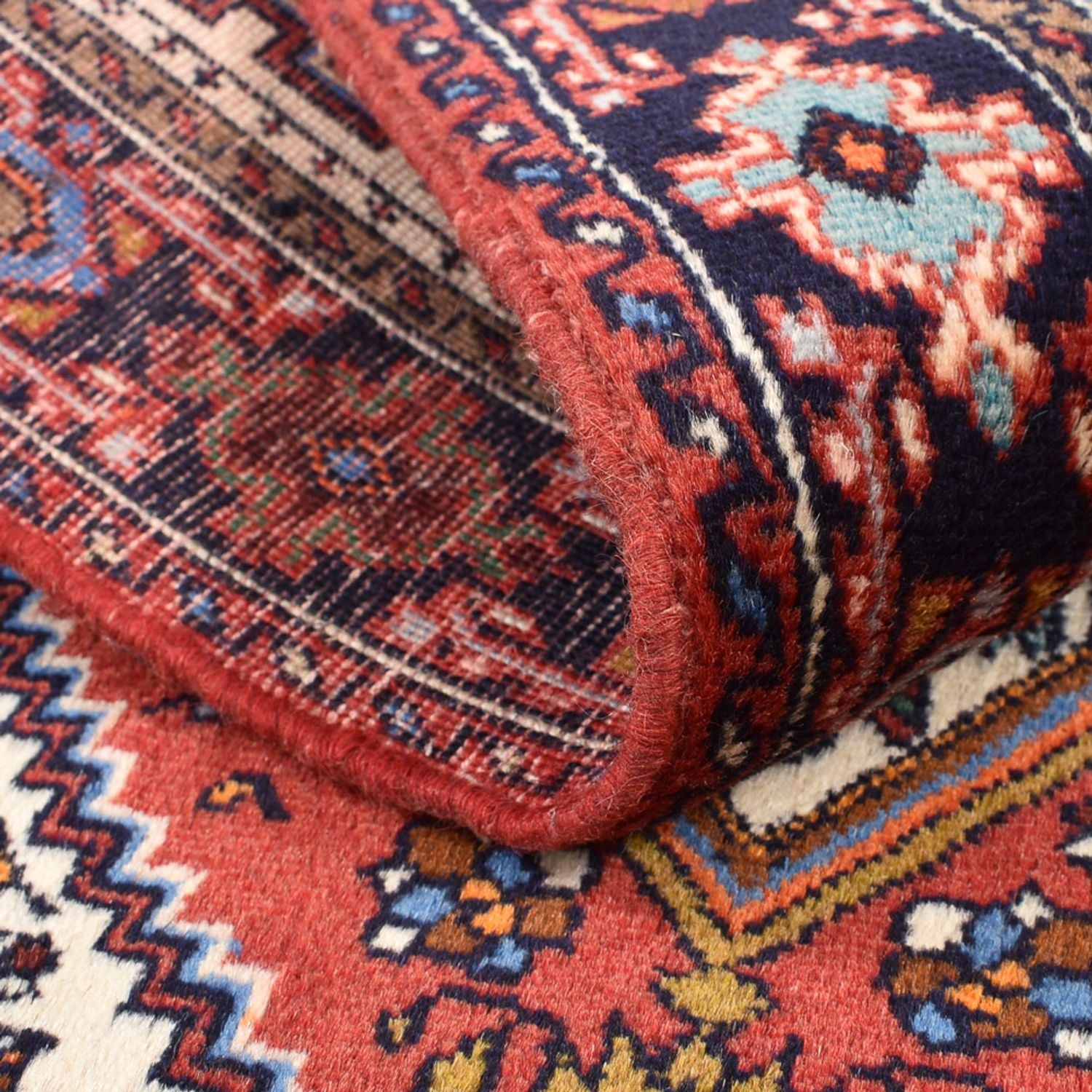 Alfombra persa - Nómada - 124 x 78 cm - rojo claro
