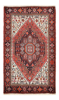 Alfombra persa - Nómada - 129 x 80 cm - rojo claro