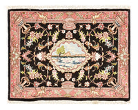 Alfombra Persa - Tabriz - Real - 72 x 55 cm - azul oscuro