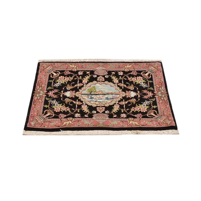 Alfombra Persa - Tabriz - Real - 72 x 55 cm - azul oscuro