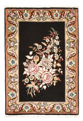 Alfombra Persa - Tabriz - Real - 76 x 52 cm - azul oscuro