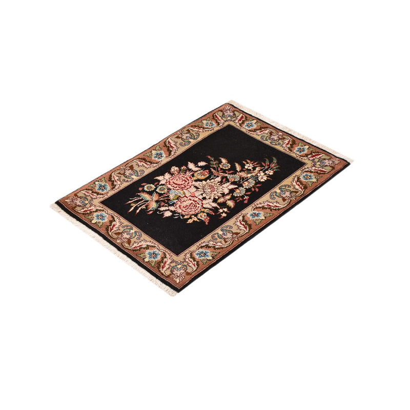 Alfombra Persa - Tabriz - Real - 76 x 52 cm - azul oscuro