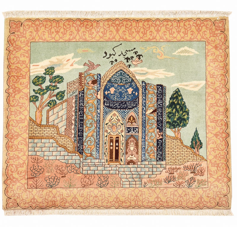Alfombra Persa - Tabriz - Real - 87 x 72 cm - multicolor