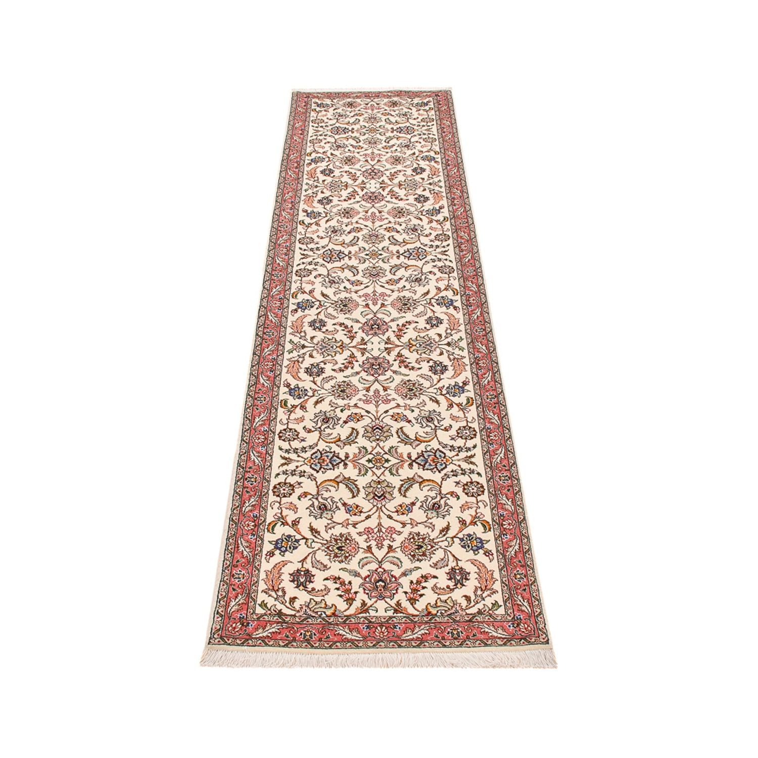 Alfombra de pasillo Alfombra Persa - Tabriz - Real - 295 x 72 cm - arena