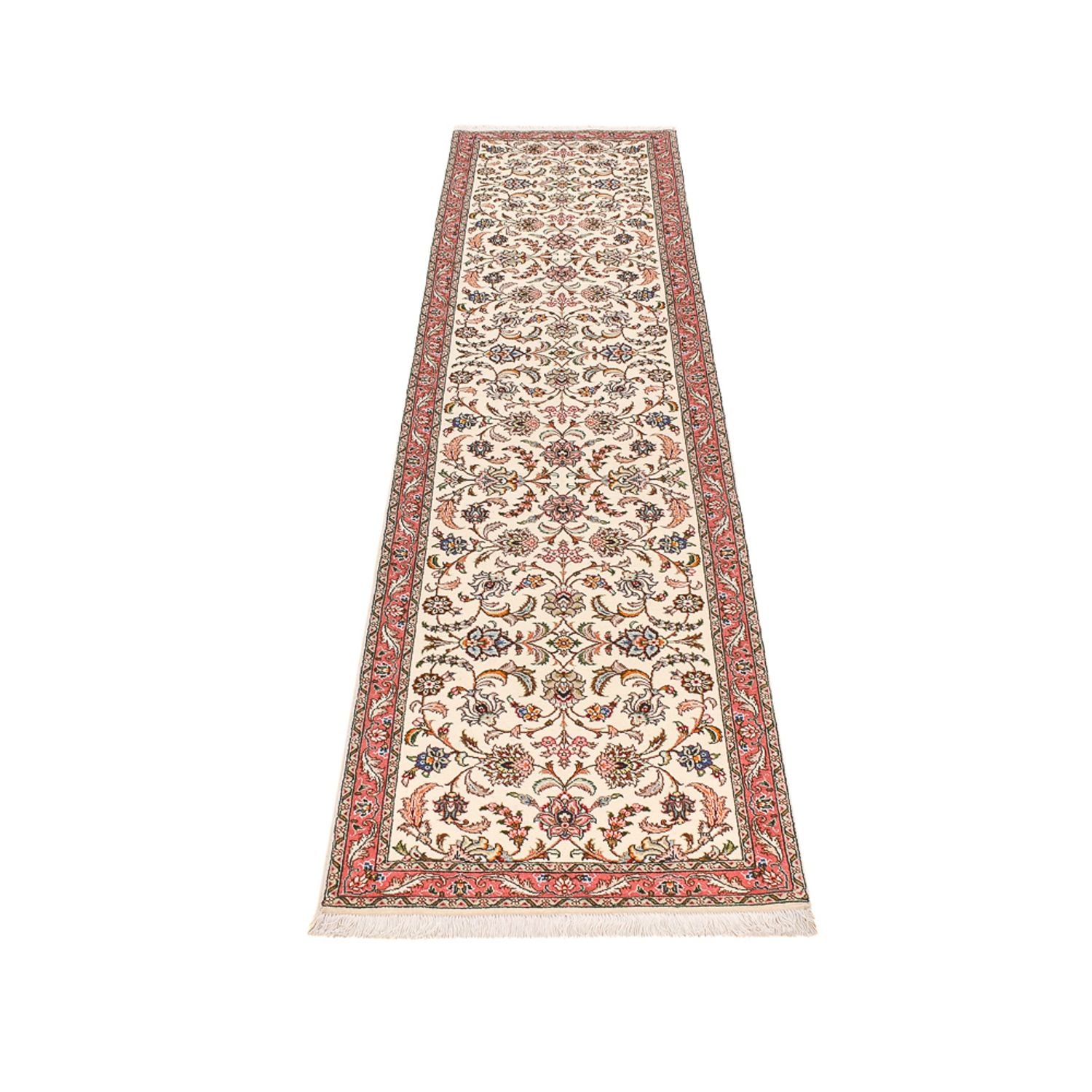 Alfombra de pasillo Alfombra Persa - Tabriz - Real - 295 x 72 cm - arena