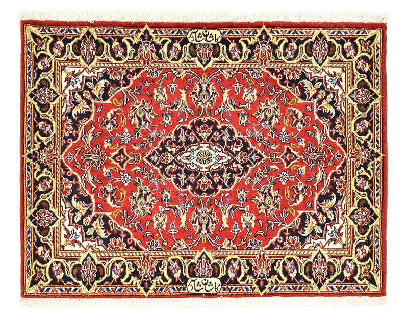Alfombra persa - Keshan - 100 x 70 cm - rojo