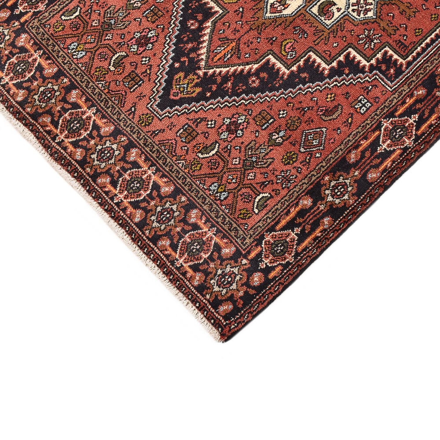 Alfombra persa - Nómada - 124 x 74 cm - rojo claro