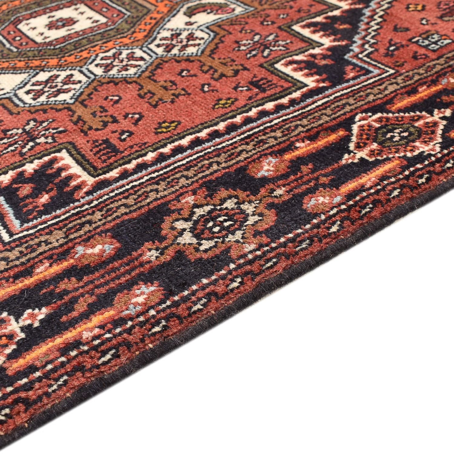 Alfombra persa - Nómada - 124 x 74 cm - rojo claro