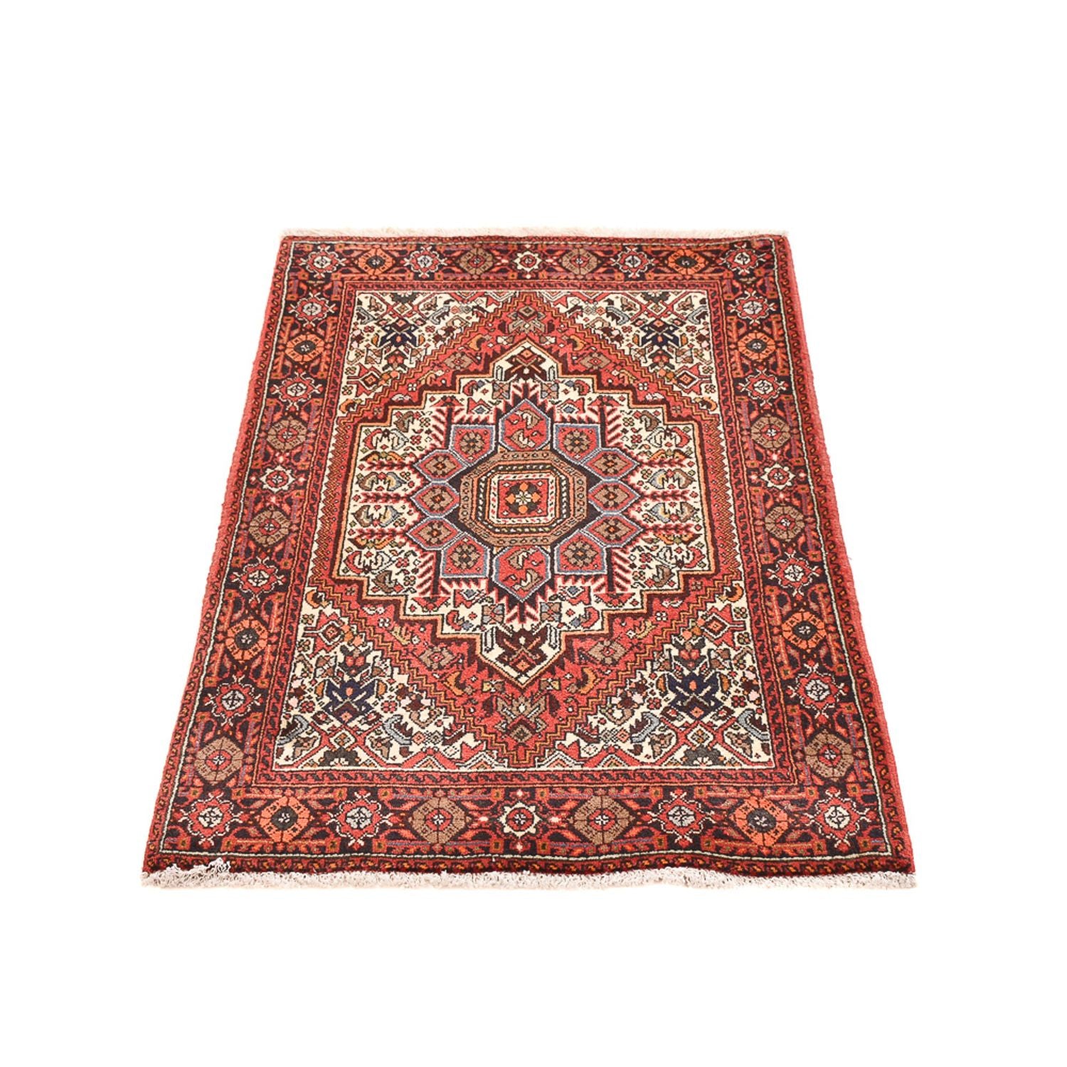 Alfombra persa - Nómada - 123 x 75 cm - rojo claro