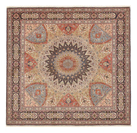 Alfombra Persa - Tabriz - Real cuadrado  - 254 x 248 cm - beige oscuro