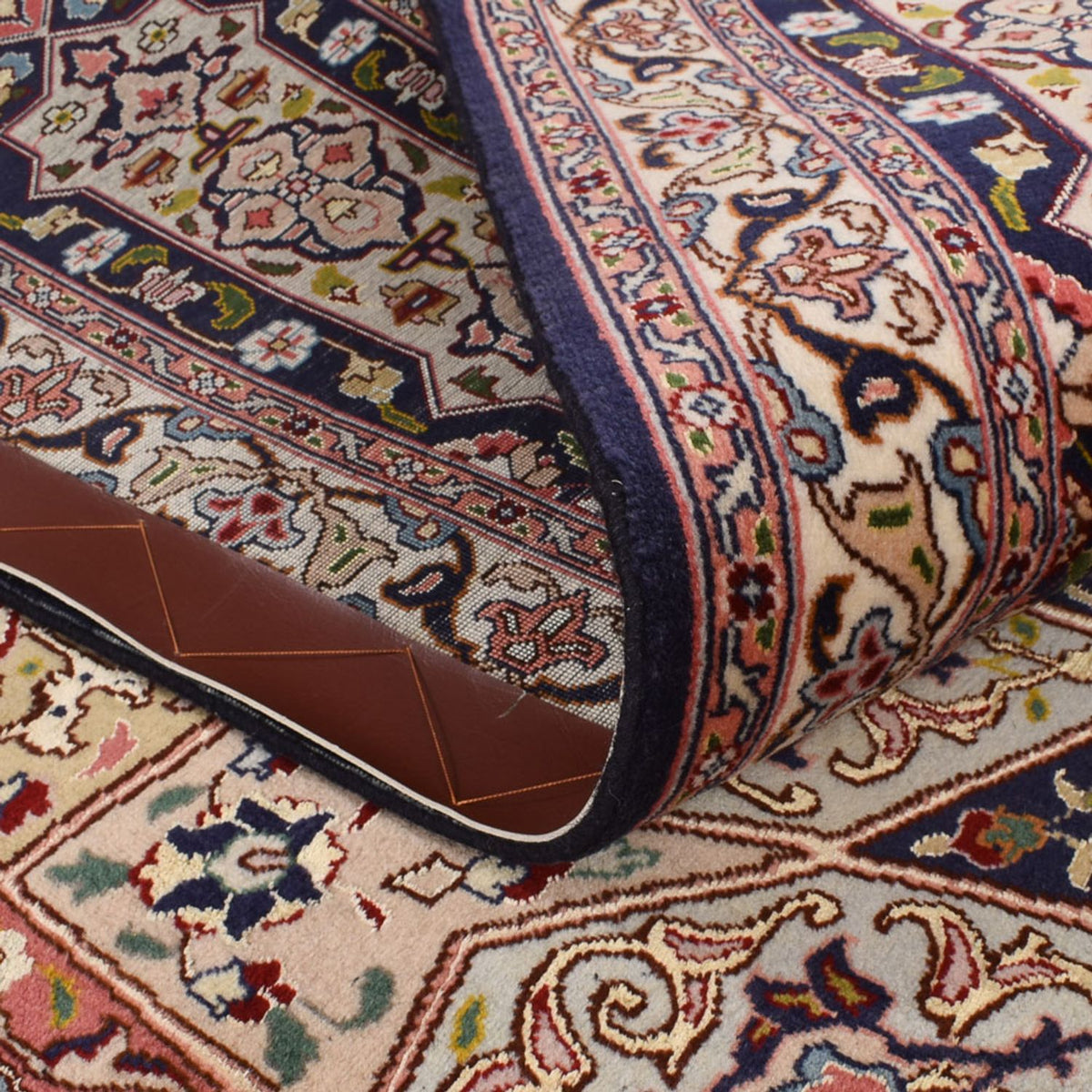 Alfombra Persa - Tabriz - Real cuadrado  - 254 x 248 cm - beige oscuro