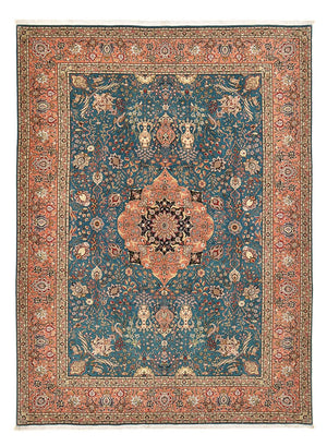 Alfombra Persa - Tabriz - Real - 352 x 253 cm - azul marino