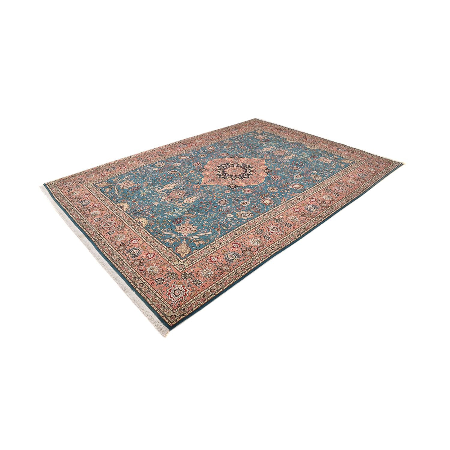 Alfombra Persa - Tabriz - Real - 352 x 253 cm - azul marino