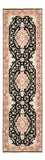 Alfombra de pasillo Alfombra Persa - Tabriz - Real - 300 x 83 cm - azul oscuro