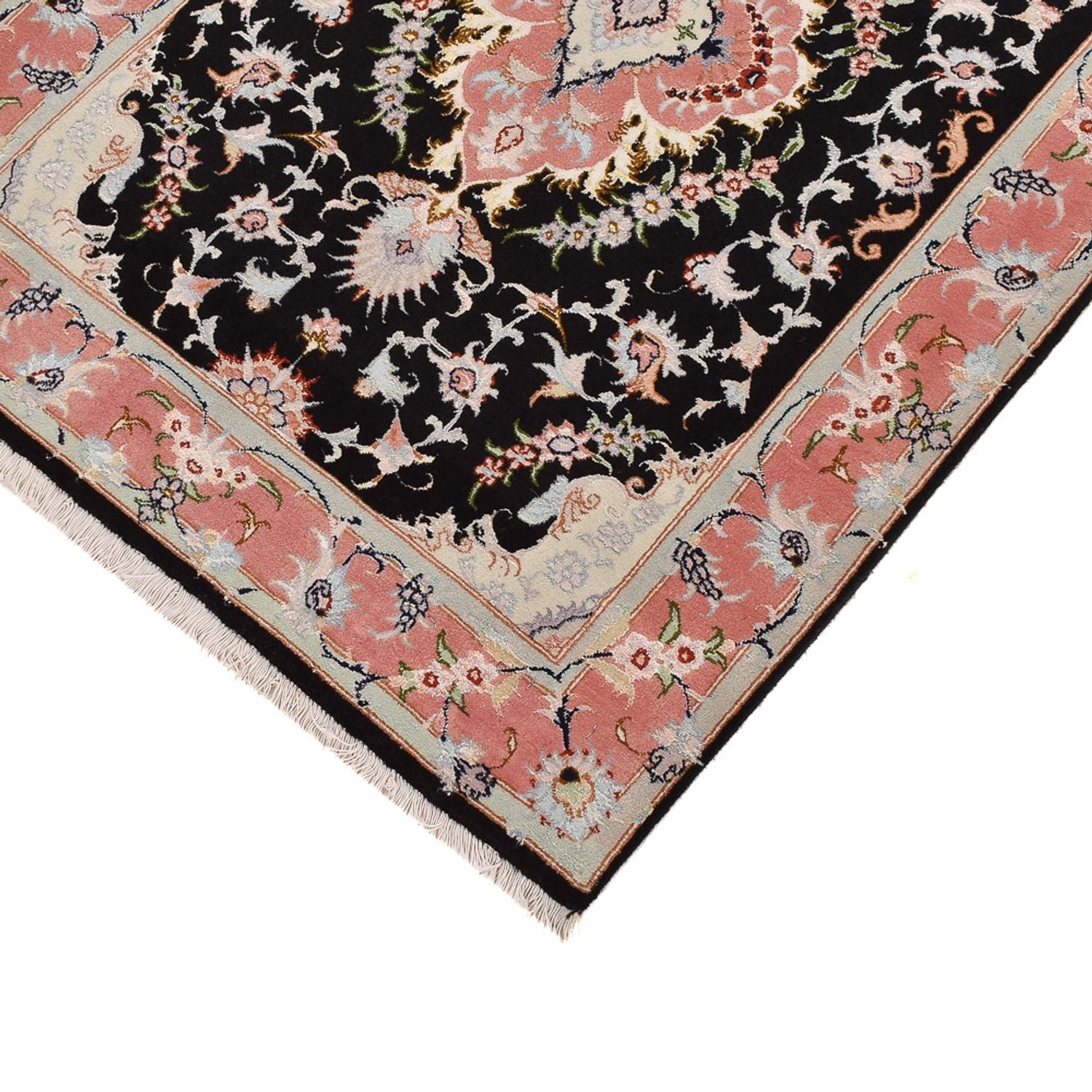 Alfombra de pasillo Alfombra Persa - Tabriz - Real - 300 x 83 cm - azul oscuro