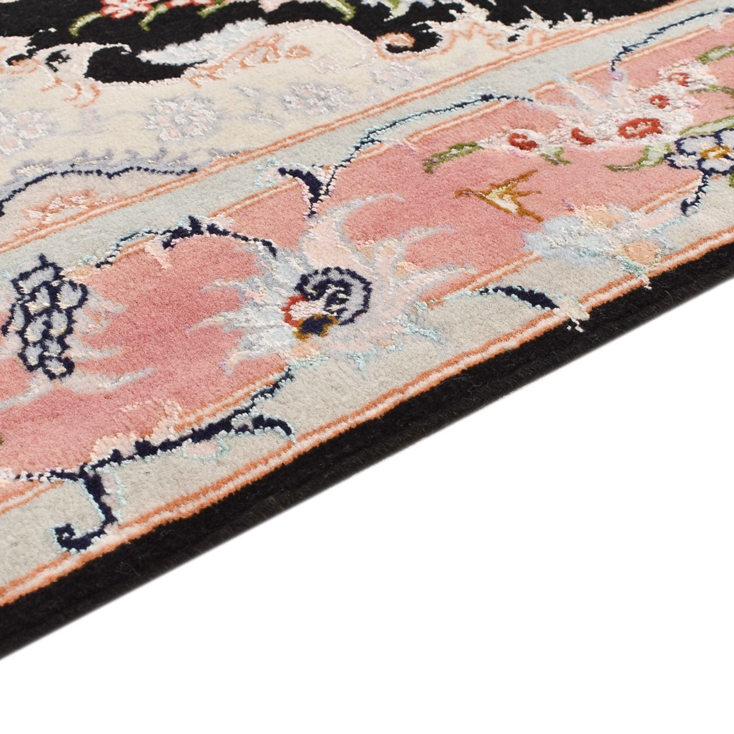 Alfombra de pasillo Alfombra Persa - Tabriz - Real - 300 x 83 cm - azul oscuro