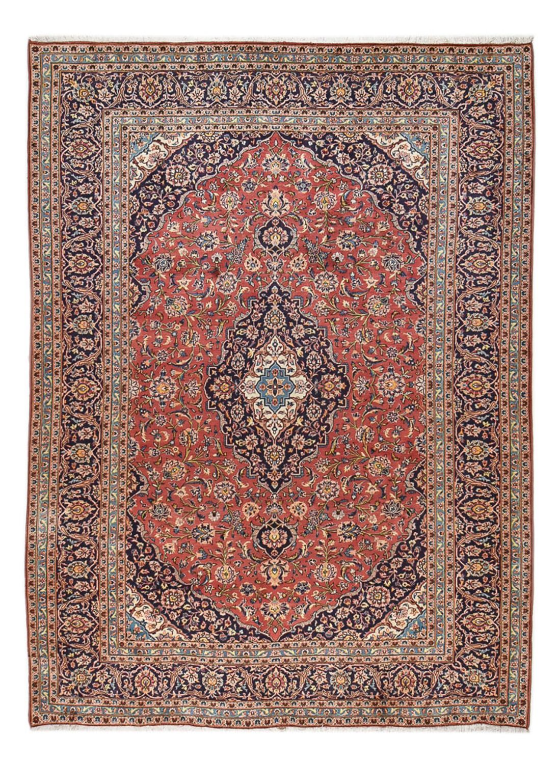 Alfombra persa - Keshan - 340 x 248 cm - rojo