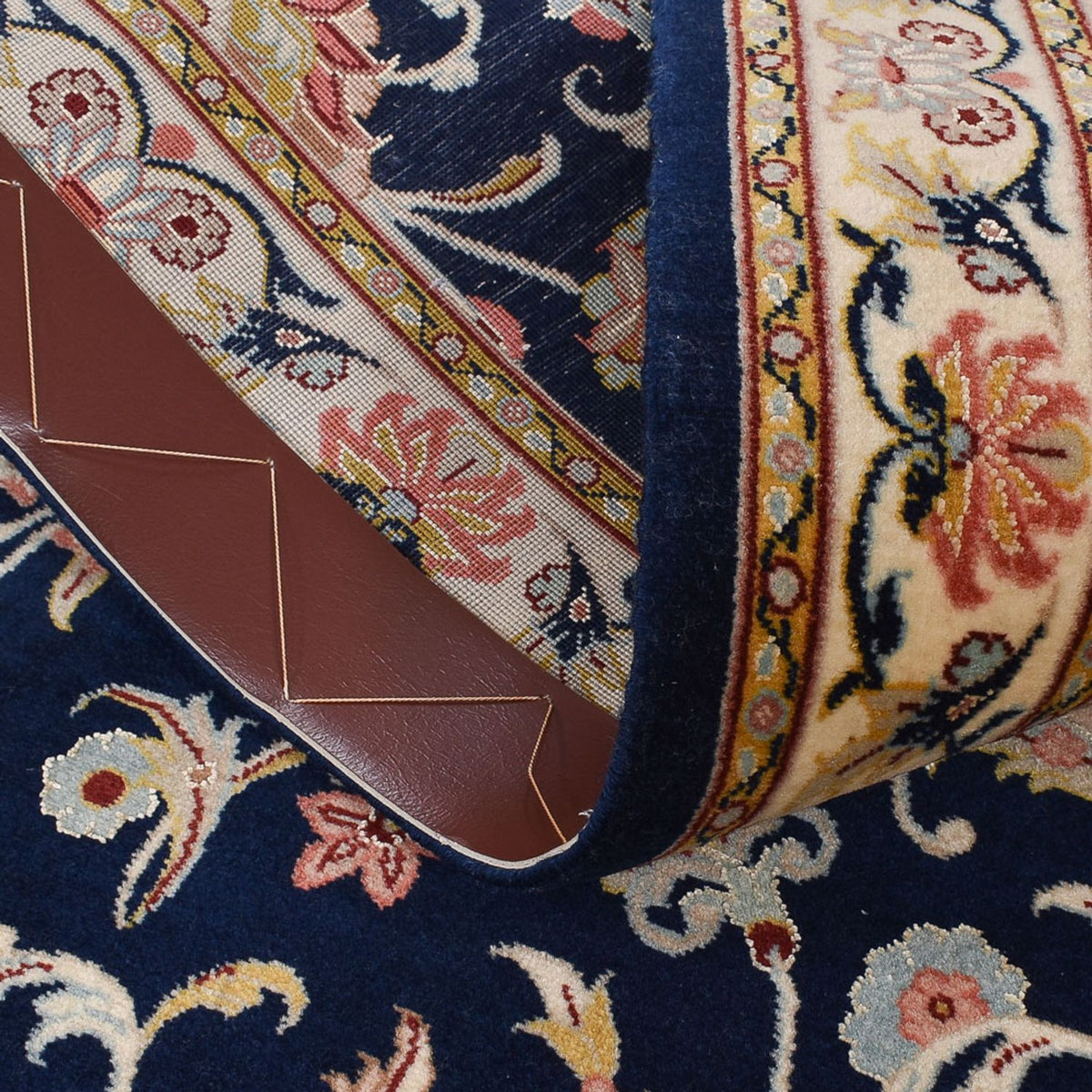 Alfombra de pasillo Alfombra Persa - Ghom - Royal - 244 x 58 cm - azul oscuro