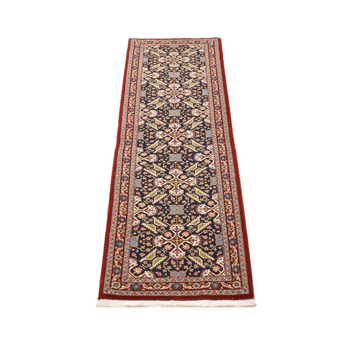 Alfombra de pasillo Alfombra Persa - Ghom - Royal - 193 x 51 cm - beige oscuro
