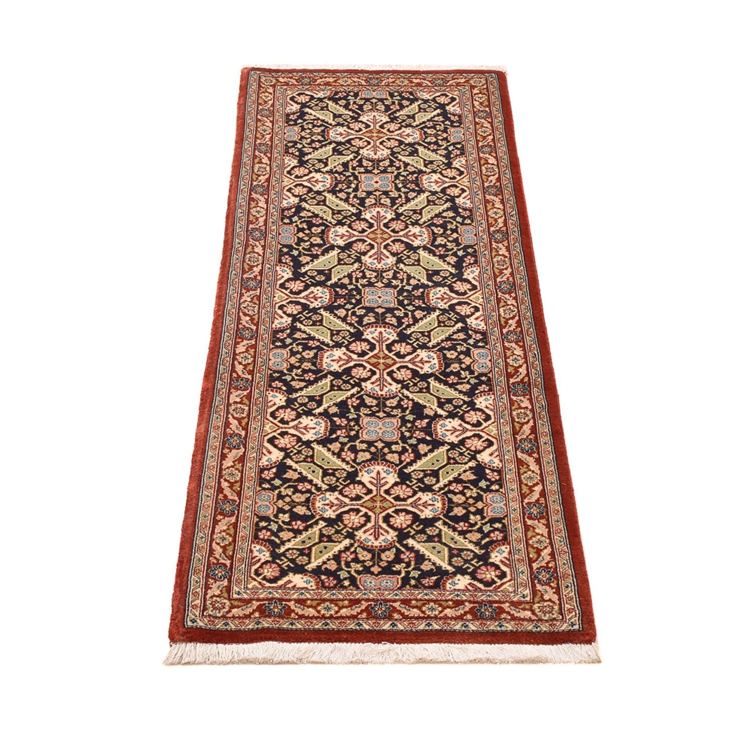 Alfombra de pasillo Alfombra Persa - Ghom - Royal - 150 x 54 cm - beige oscuro