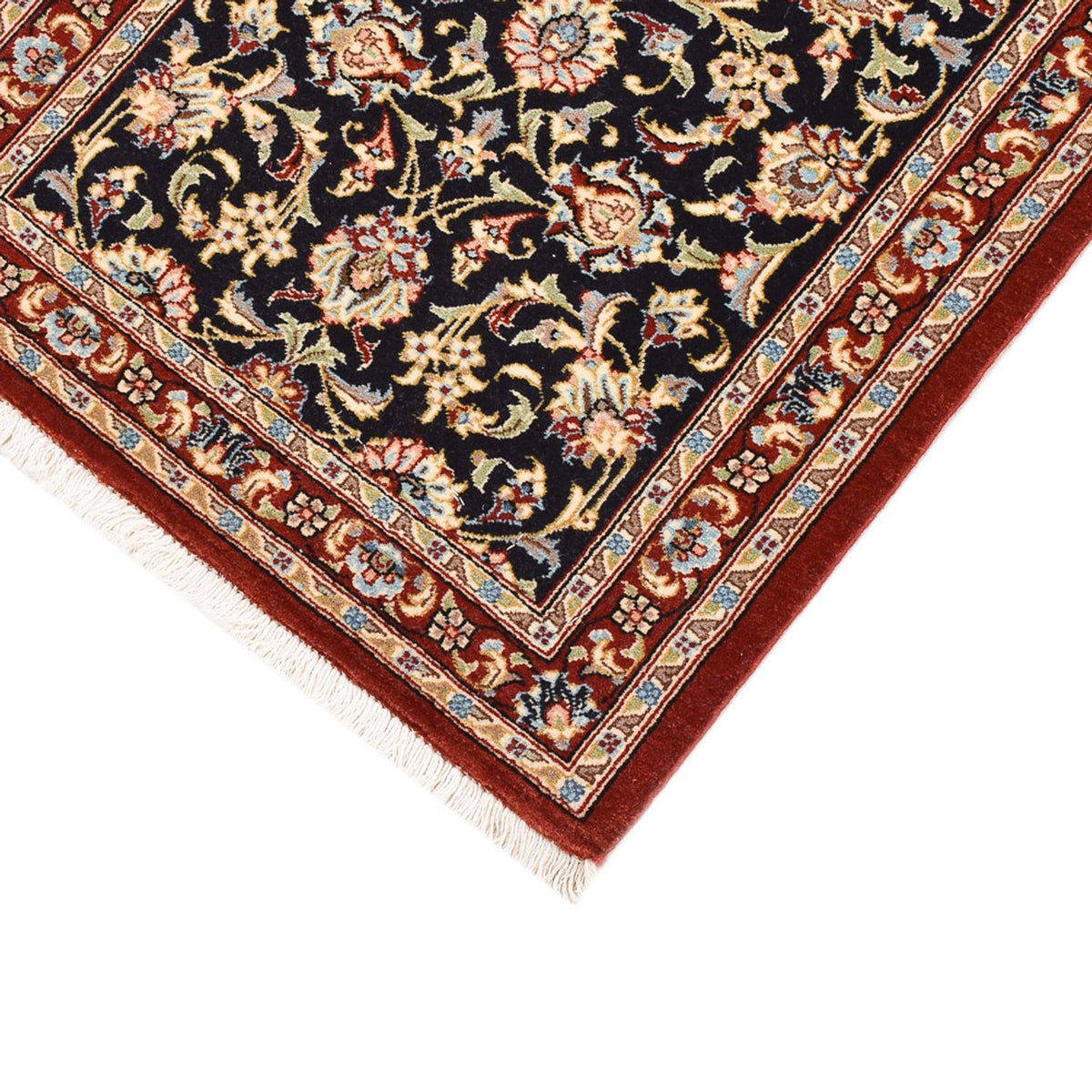 Alfombra de pasillo Alfombra Persa - Ghom - Royal - 193 x 55 cm - beige oscuro
