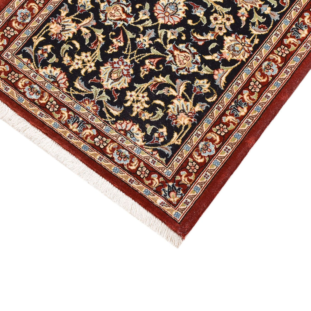 Alfombra de pasillo Alfombra Persa - Ghom - Royal - 193 x 54 cm - beige oscuro