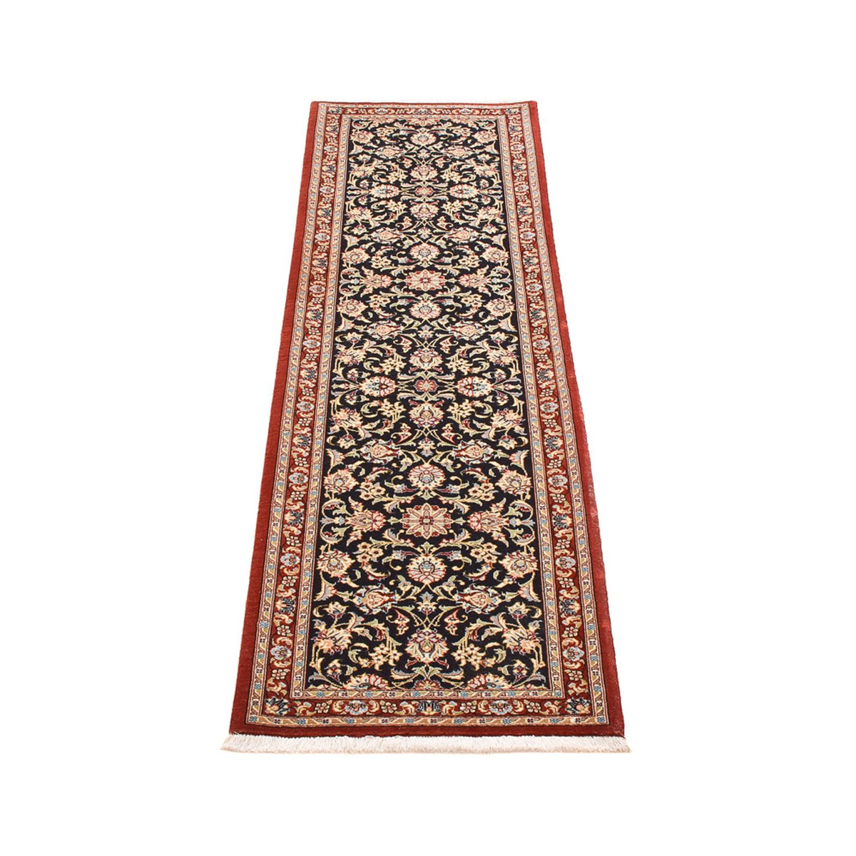 Alfombra de pasillo Alfombra Persa - Ghom - Royal - 193 x 54 cm - beige oscuro