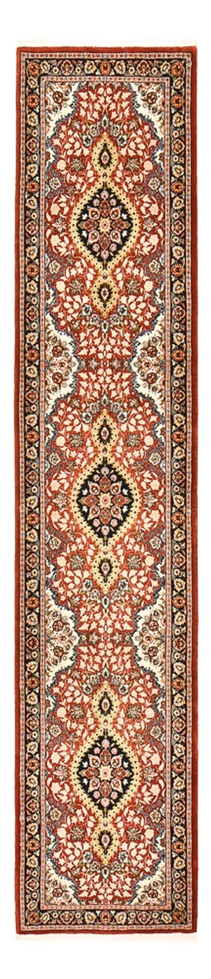 Alfombra de pasillo Alfombra Persa - Ghom - Royal - 297 x 63 cm - rojo claro