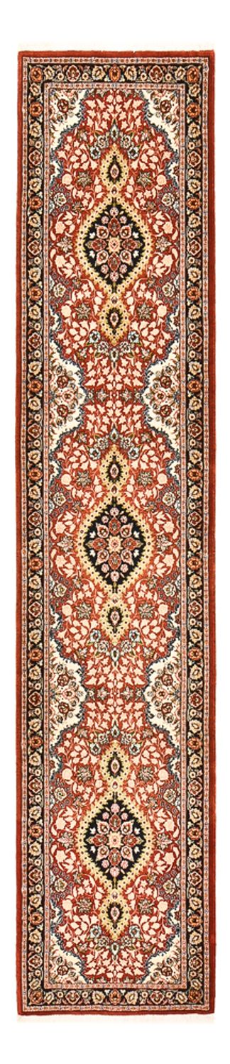 Alfombra de pasillo Alfombra Persa - Ghom - Royal - 297 x 63 cm - rojo claro