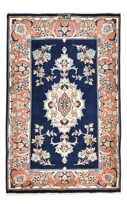 Alfombra persa - Keshan - 132 x 85 cm - azul
