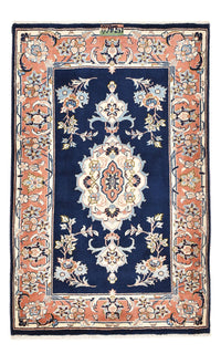 Alfombra persa - Keshan - 132 x 85 cm - azul