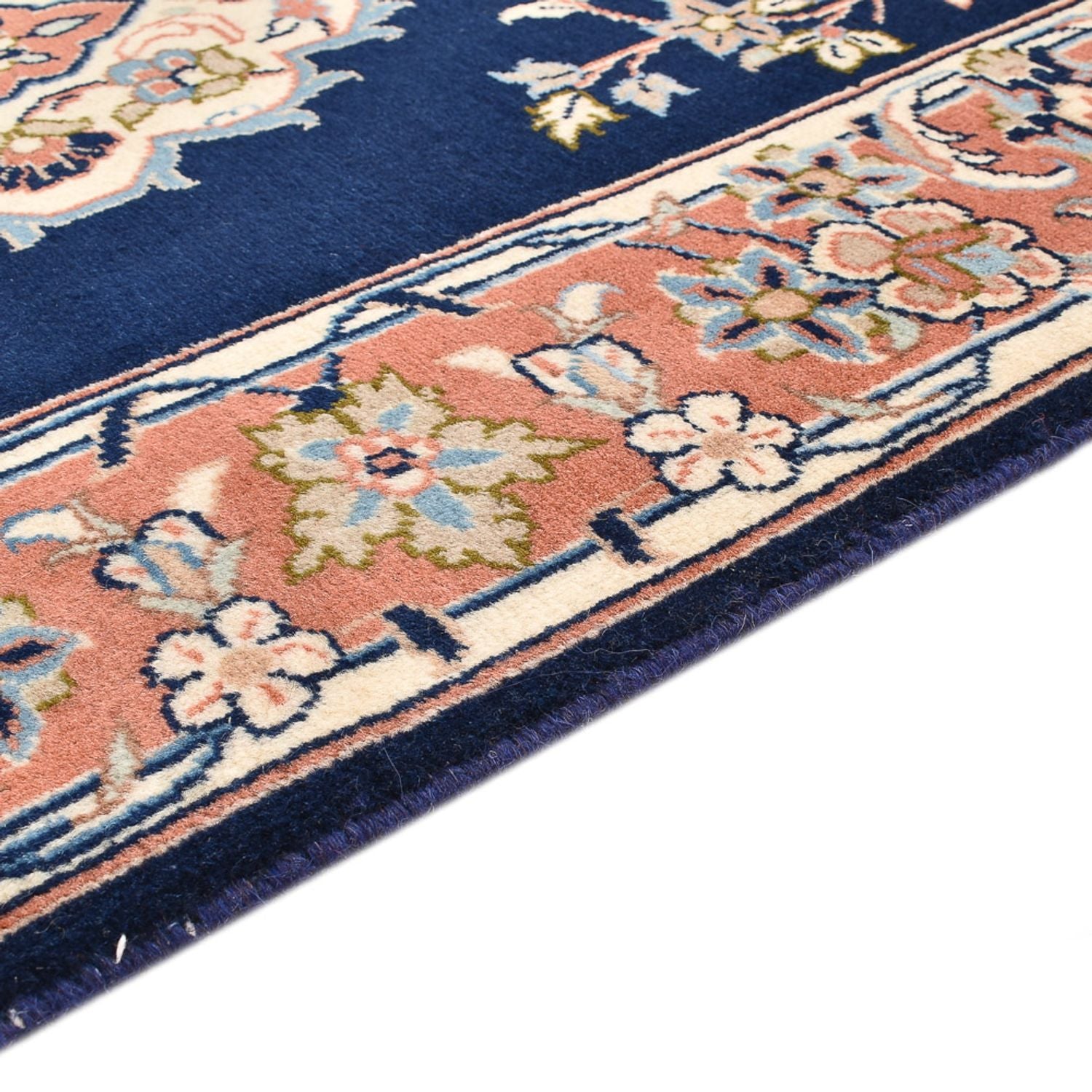 Alfombra persa - Keshan - 132 x 85 cm - azul