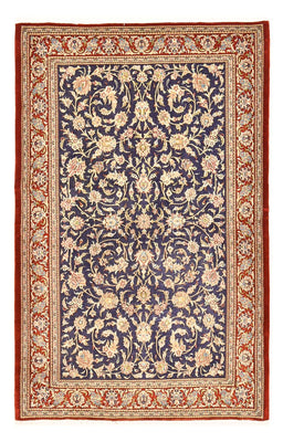 Alfombra Persa - Ghom - Royal - 203 x 133 cm - azul oscuro