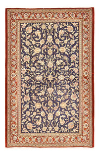 Alfombra Persa - Ghom - Royal - 203 x 133 cm - azul oscuro