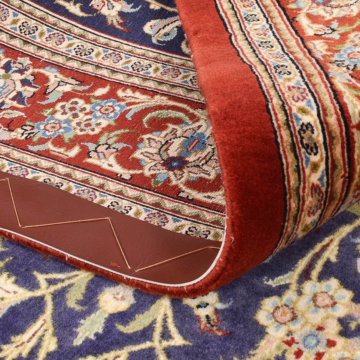 Alfombra Persa - Ghom - Royal - 203 x 133 cm - azul oscuro