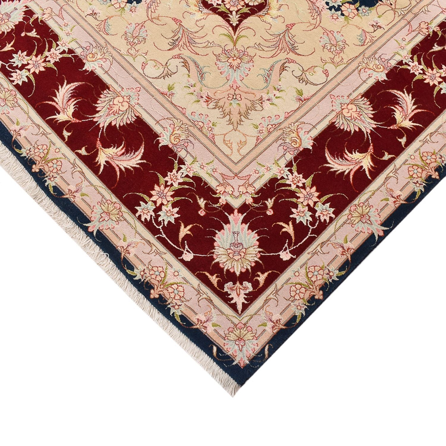 Alfombra Persa - Tabriz - Real - 287 x 202 cm - azul oscuro