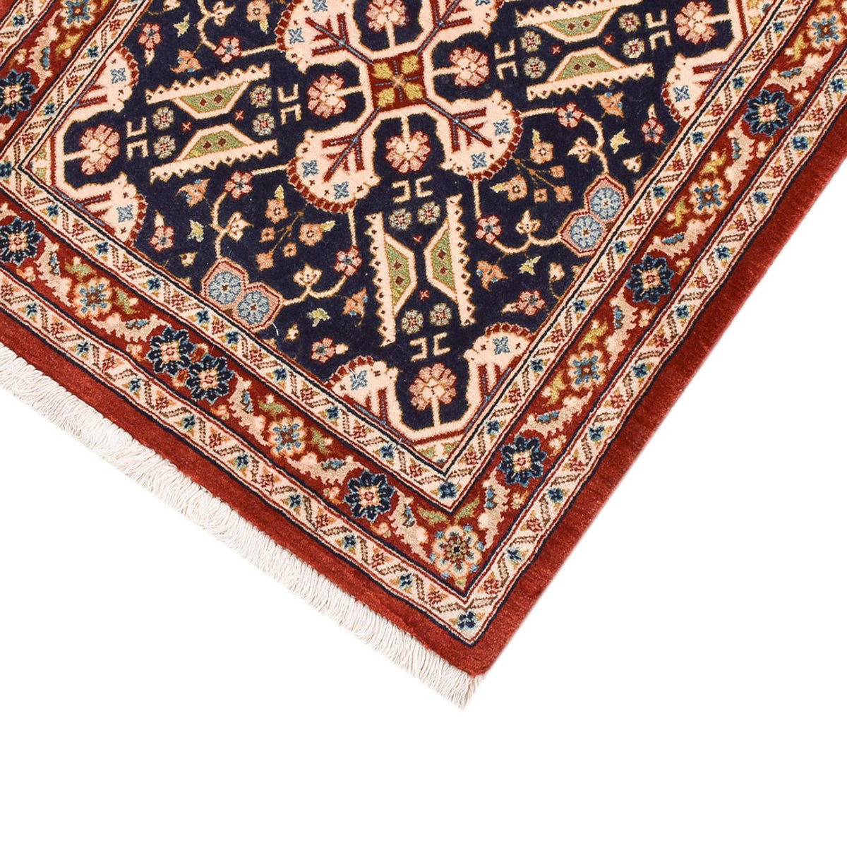 Alfombra de pasillo Alfombra Persa - Ghom - Royal - 204 x 55 cm - beige oscuro