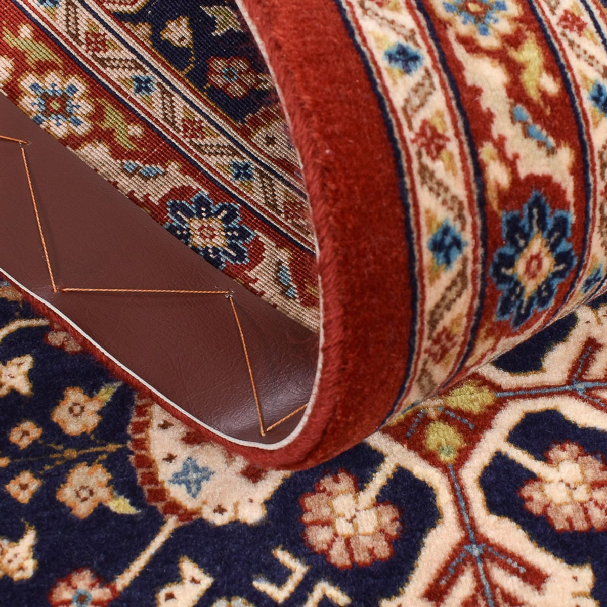 Alfombra de pasillo Alfombra Persa - Ghom - Royal - 204 x 55 cm - beige oscuro