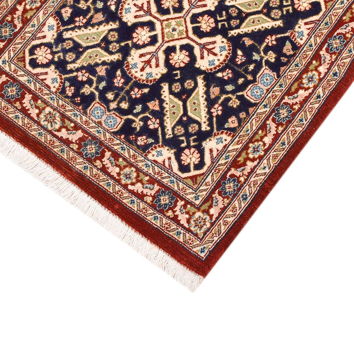 Alfombra de pasillo Alfombra Persa - Ghom - Royal - 195 x 55 cm - beige oscuro