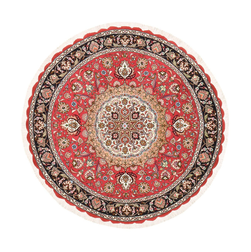 Alfombra Persa - Tabriz - Real redondo  - 150 x 150 cm - rojo