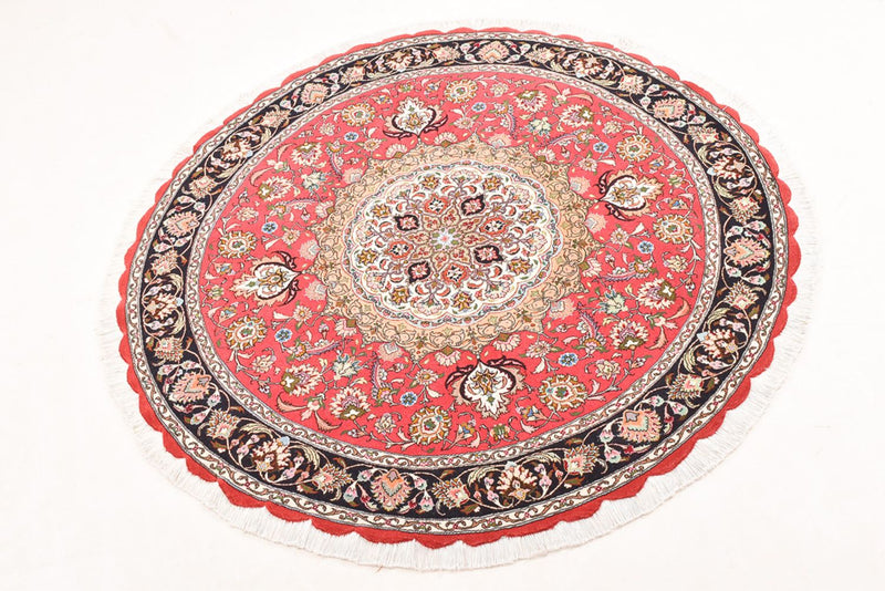 Alfombra Persa - Tabriz - Real redondo  - 150 x 150 cm - rojo