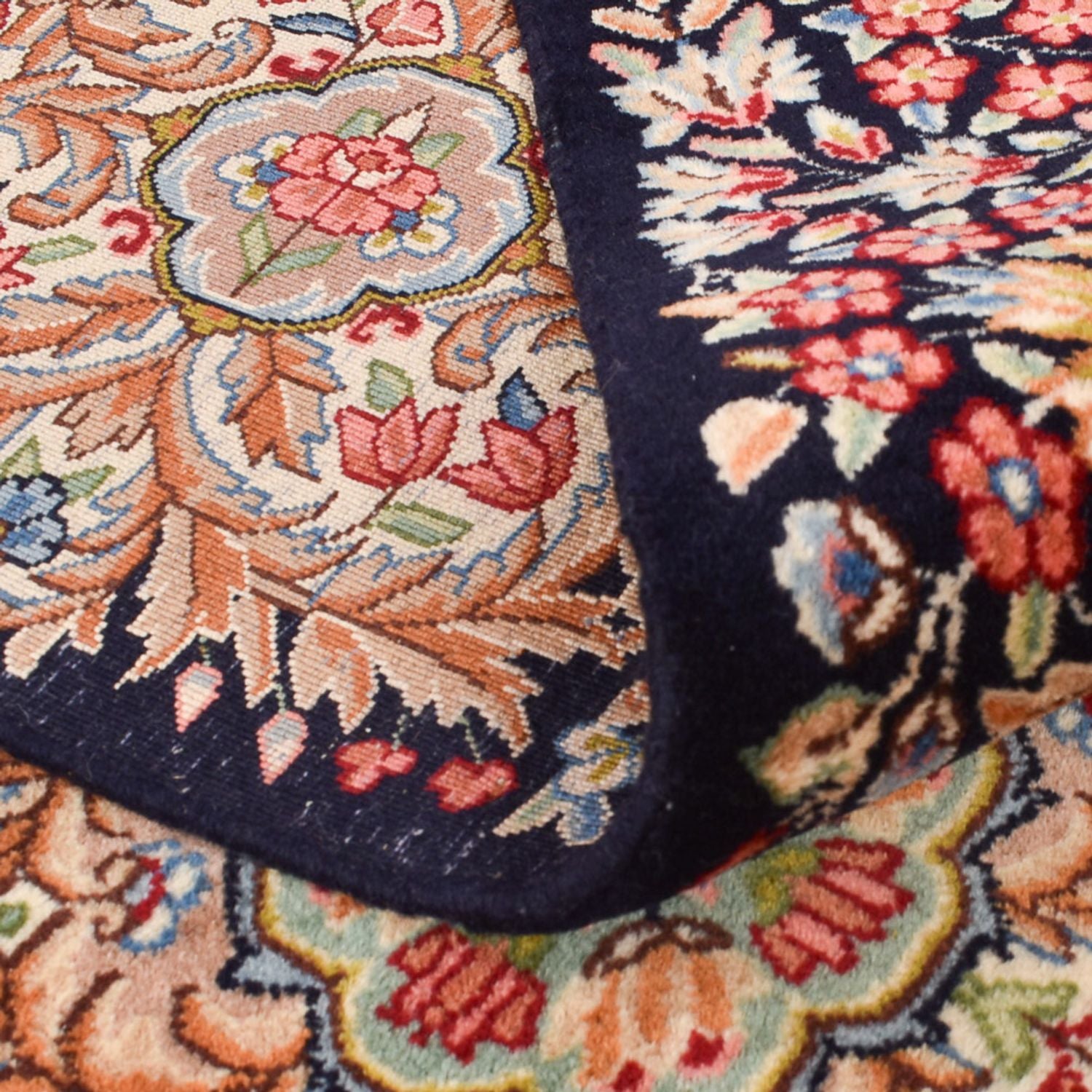 Alfombra persa - Real - 260 x 153 cm - azul oscuro