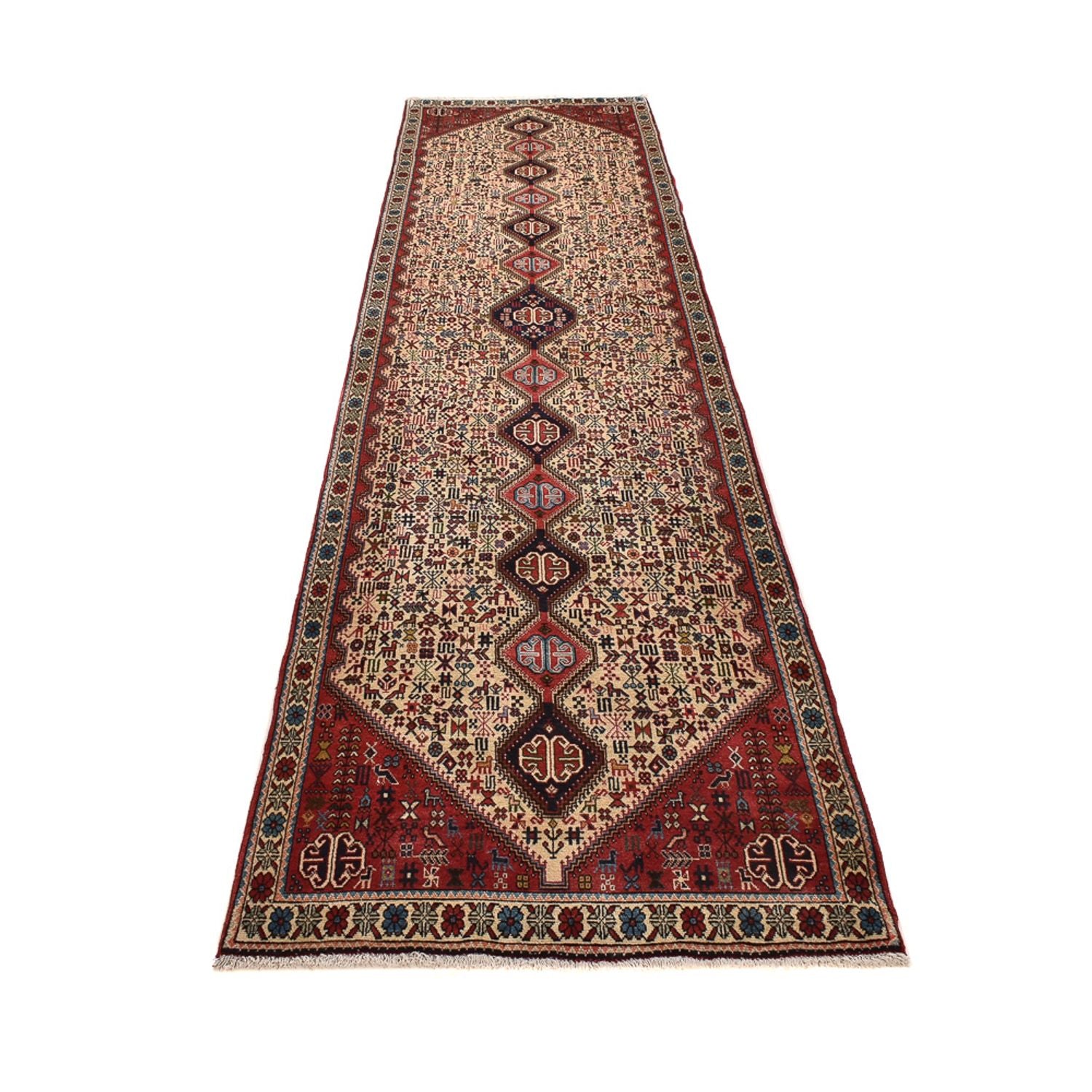 Alfombra de pasillo Alfombra persa - Nómada - 390 x 97 cm - beige
