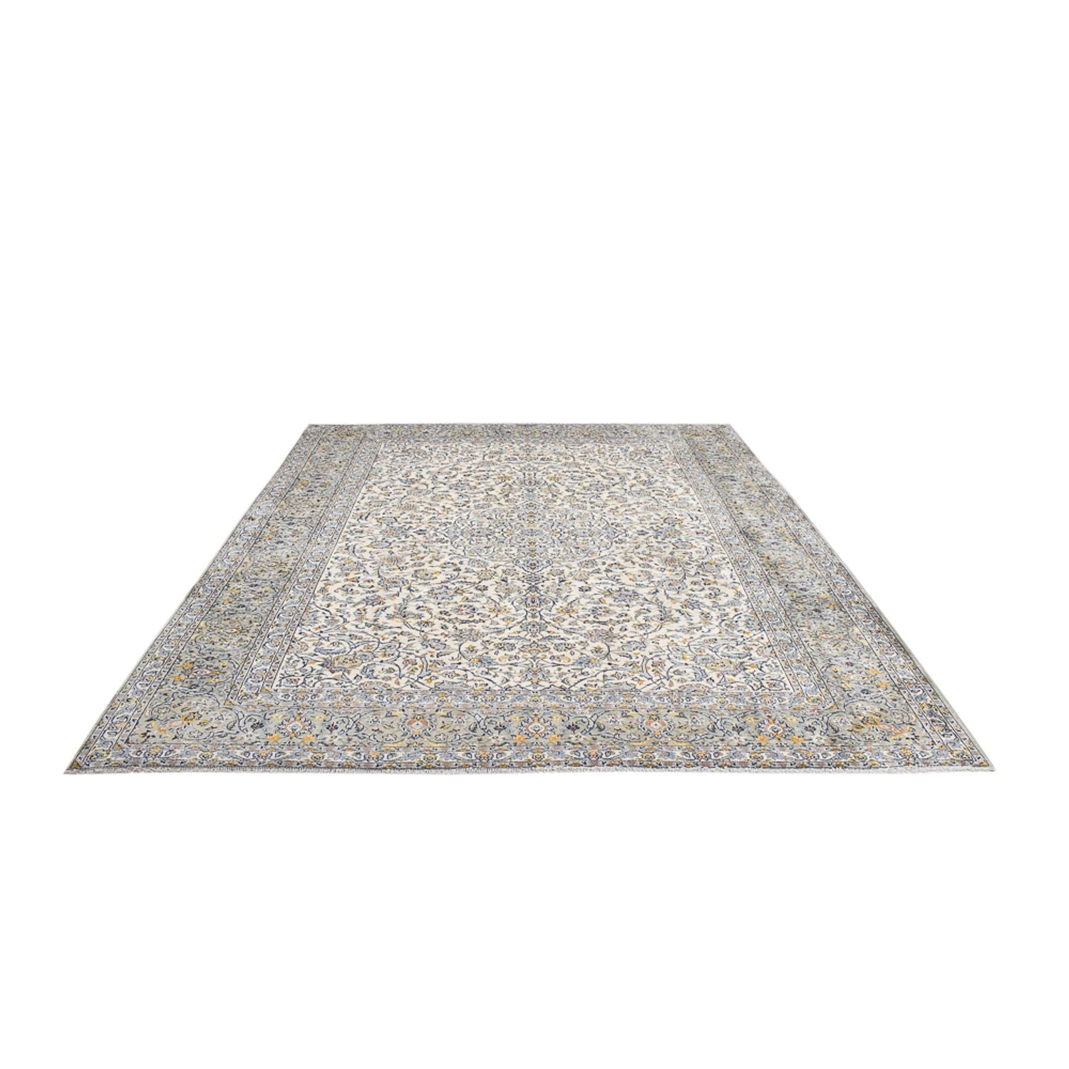 Alfombra persa - Keshan - Real - 350 x 285 cm - gris