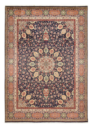 Alfombra Persa - Tabriz - Real - 410 x 300 cm - azul oscuro