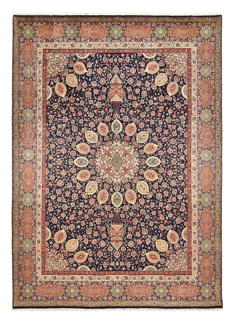 Alfombra Persa - Tabriz - Real - 410 x 300 cm - azul oscuro